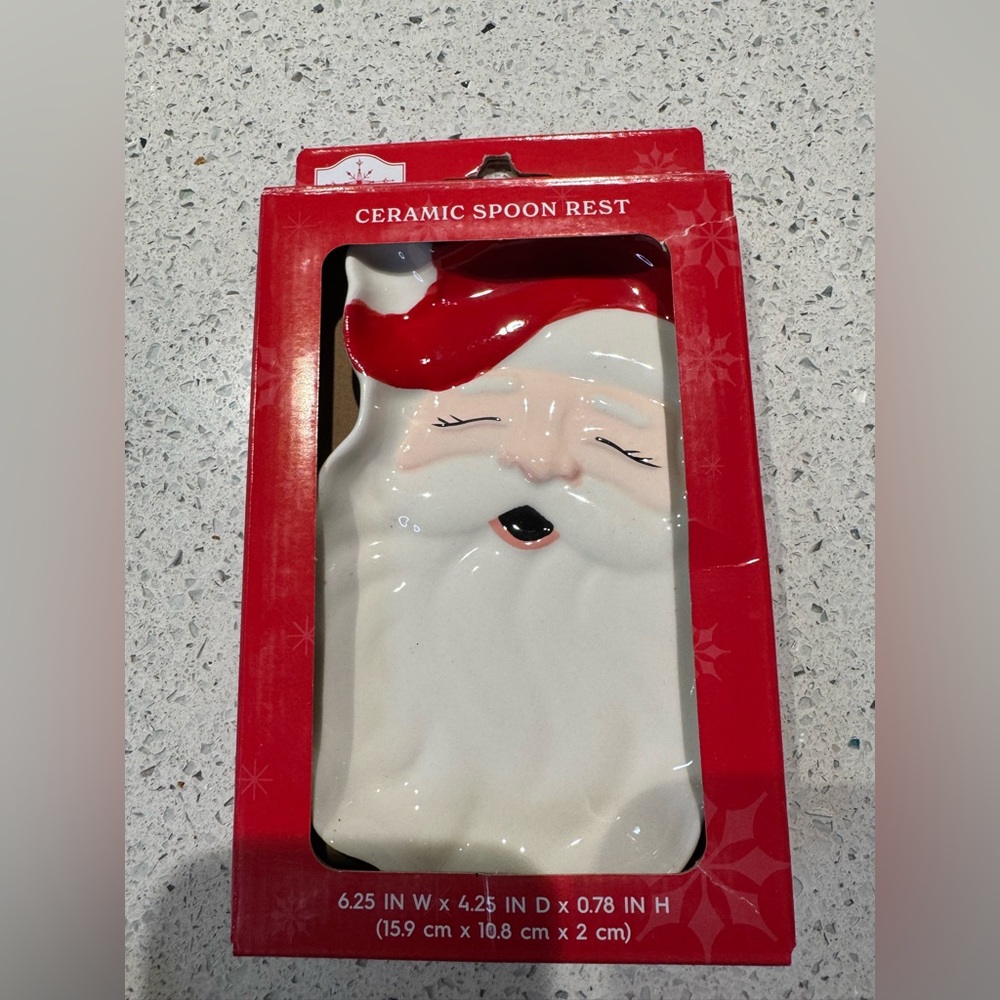 🎅🏻 Santa Holiday Time Ceramic Spoon Rest